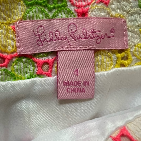 Lilly Pulitzer Tate Skirt multi color sun bonnet lace - Picture 7 of 7